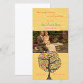 Carte photo de Merci d'arbre d'oiseaux à arc-en-ci (Devant / Derrière)