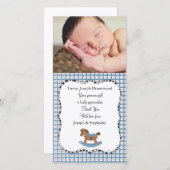 Carte photo de Merci de bébé de cheval de (Devant / Derrière)