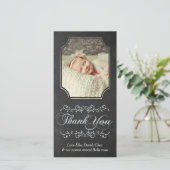 Carte photo de Merci de bébé de typographie de (Debout devant)