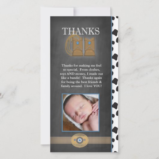 Carte photo de Merci de cowboy (Devant)