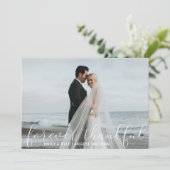 Carte PHOTO DE Merci DE Mariage blanc JAMAIS RECONNUE (Debout devant)