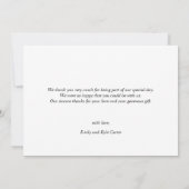 Carte PHOTO DE Merci DE Mariage blanc JAMAIS RECONNUE (Dos)