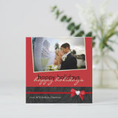 Carte photo de Merci de mariage de Noël (Debout devant)