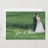 Carte photo de Merci de Mariage de papier Kraft (Devant)