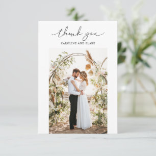 Carte photo de Merci de Mariage de script de balay