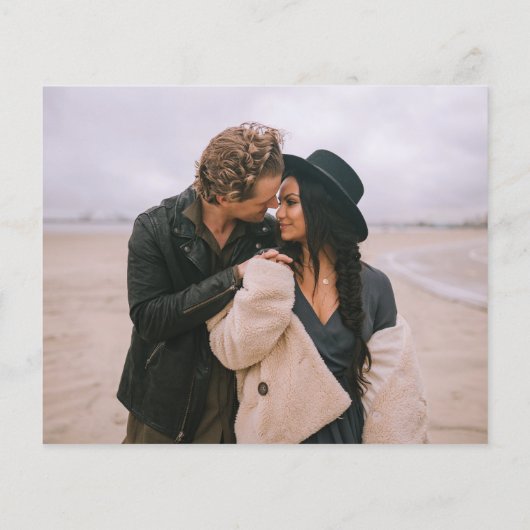 Carte photo de Merci de Mariage de script élégant (Dos)