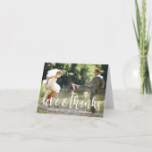 Carte photo de Merci de Mariage de script funky (Devant)