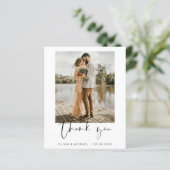 Carte photo de Merci de Mariage minimal budgétaire (Debout devant)