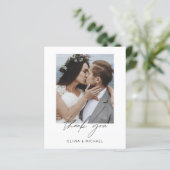 Carte photo de Merci de Mariage minimal budgétaire (Debout devant)