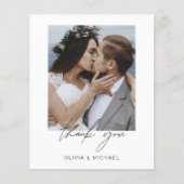 Carte photo de Merci de Mariage minimal budgétaire (Devant)