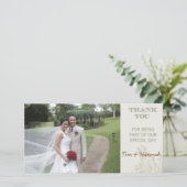 Carte photo de Merci de mariage personnalisé (Debout devant)