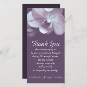 Carte photo de Merci de  orchidée violet