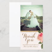 Carte photo de Merci de Parties scintillant de cor (Devant / Derrière)