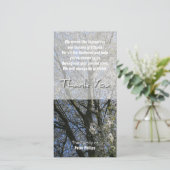 Carte photo de Merci de sympathie de fleurs de (Debout devant)