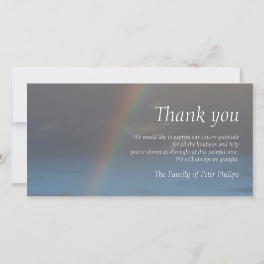 Carte photo de Merci de sympathie de l'arc-en-ciel (Devant)