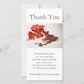 Carte photo de Merci de Sympathie Geranium 1 (Devant)