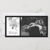 Carte photo de Merci d'orchidées noires et blanche (Devant)