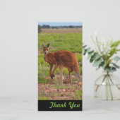Carte photo de Merci - kangourou rouge australien (Debout devant)