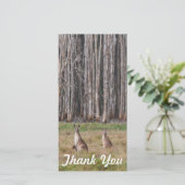 Carte photo de Merci - kangourous australiens (Debout devant)