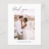 Carte photo de Merci Mariage de code QR noir (Devant)