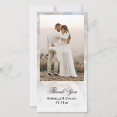Carte photo de Merci Mariage Floral blanc (Devant)