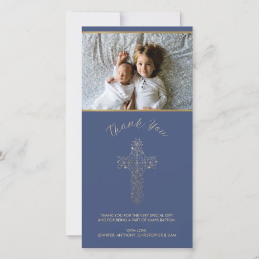 Carte photo de Merci - religieux (baptême, etc.) (Devant)