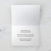 Carte Photo de Mère Fleur Bleu Joyeuse Fête des Mères MÈ (Intérieur)