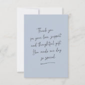 Carte photo de message de Merci peint en bleu Dust (Devant)