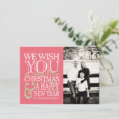 Carte photo de message de typographie de Noël (Debout devant)