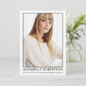 Carte photo de modèle professionnel moderne (Debout devant)