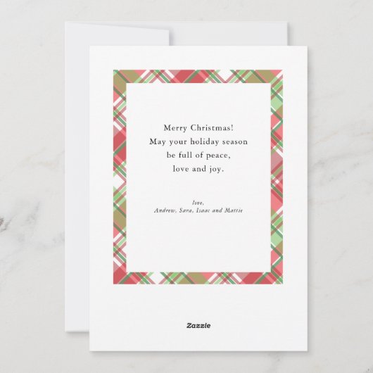 Carte photo de Noël (Dos)