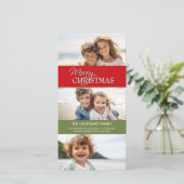 Carte photo de Noël - 3 photos (Debout devant)