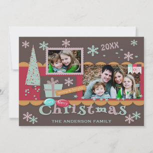 Carte photo de Noël à double face
