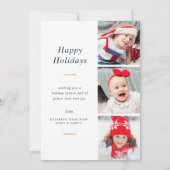 Carte photo de Noël à double face tendance (Dos)