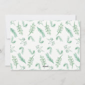 Carte photo de Noël à feuillage persistant (Dos)