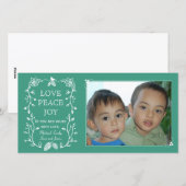 Carte photo de Noël à feuillage persistant (Devant / Derrière)