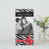 Carte photo de Noël à imprimer Zebra (Debout devant)