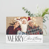 carte photo de noël à la mode (Debout devant)