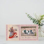 Carte photo de Noël à l'ancienne (Debout devant)