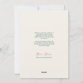 Carte photo de Noël Abstraite peinte en vert (Dos)