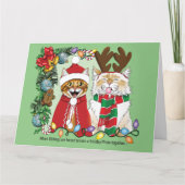Carte Photo de Noël annuel de chat (Devant)