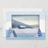 Carte photo de Noël Arbres lunaires (Devant)