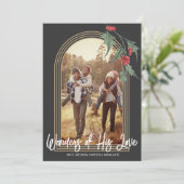 Carte photo de Noël Arch Holly Green (Debout devant)