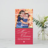 Carte photo de Noël Arlequin Crimson (Debout devant)