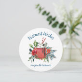 Carte photo de Noël au cacao chaud (Debout devant)