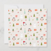 Carte photo de Noël avec couronne de Noël et Père  (Dos)