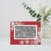 Carte photo de Noël avec des flocons de neige (Debout devant)