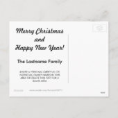 Carte photo de Noël avec des flocons de neige (Dos)