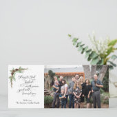 Carte photo de Noël avec le couplet de la Bible KJ (Debout devant)