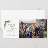 Carte photo de Noël avec le couplet de la Bible KJ (Devant / Derrière)